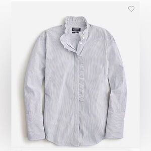 J. Crew Women’s Ruffle Trim Garçon Shirt